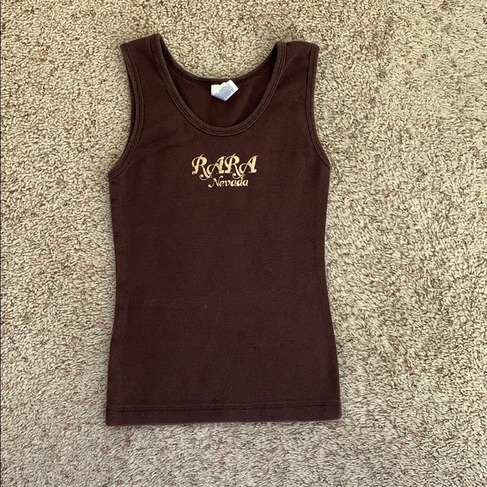 GIRLS brown RENO AIR RACES RARA tank top 10-12